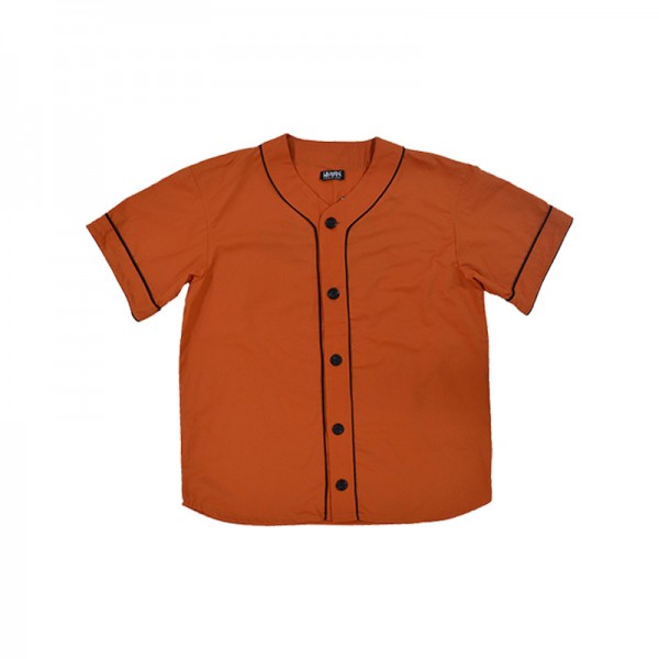 Orange baseball jersey